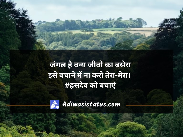 save hasdeo forest quotes in hindi
