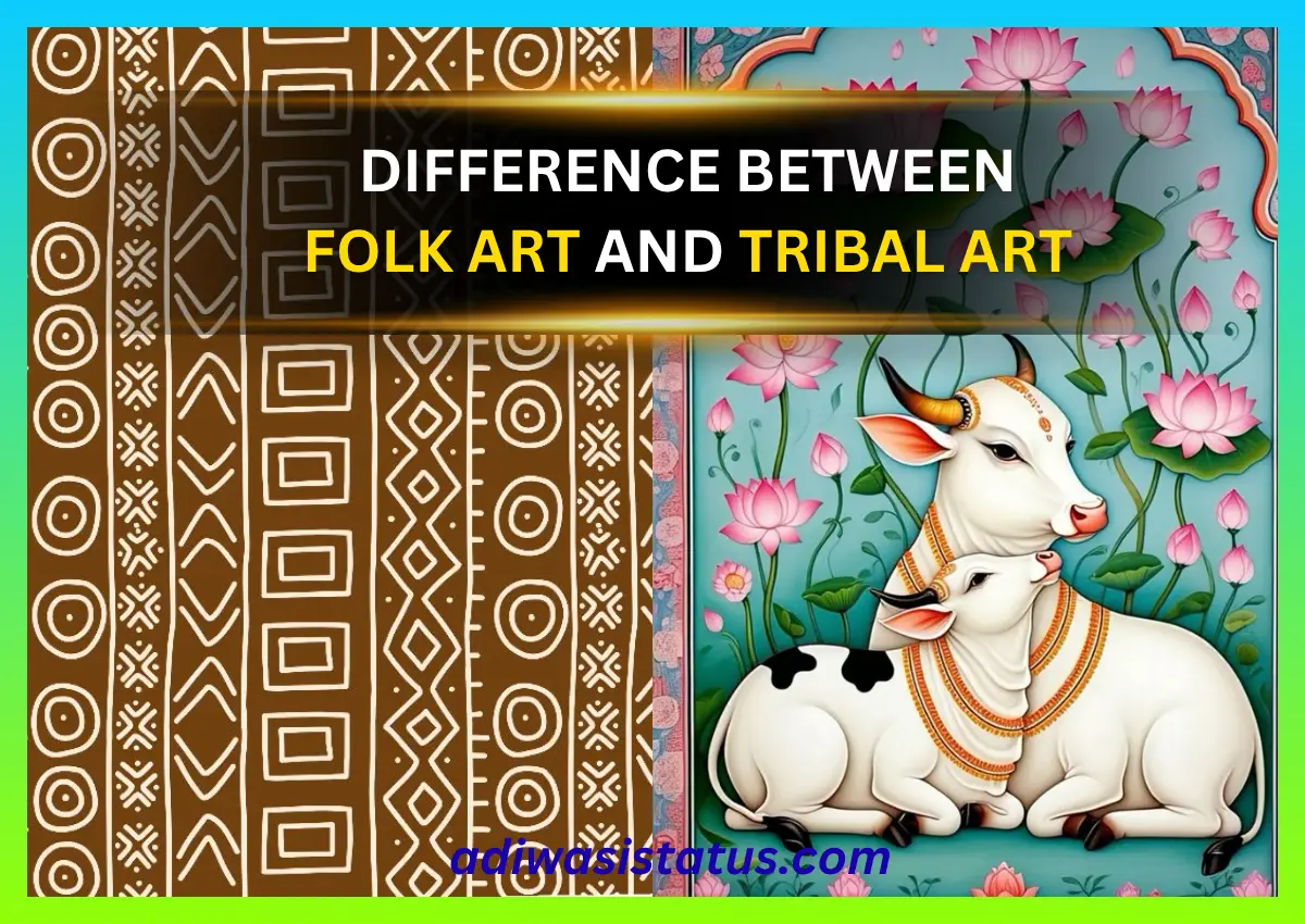 difference between folk art and tribal art