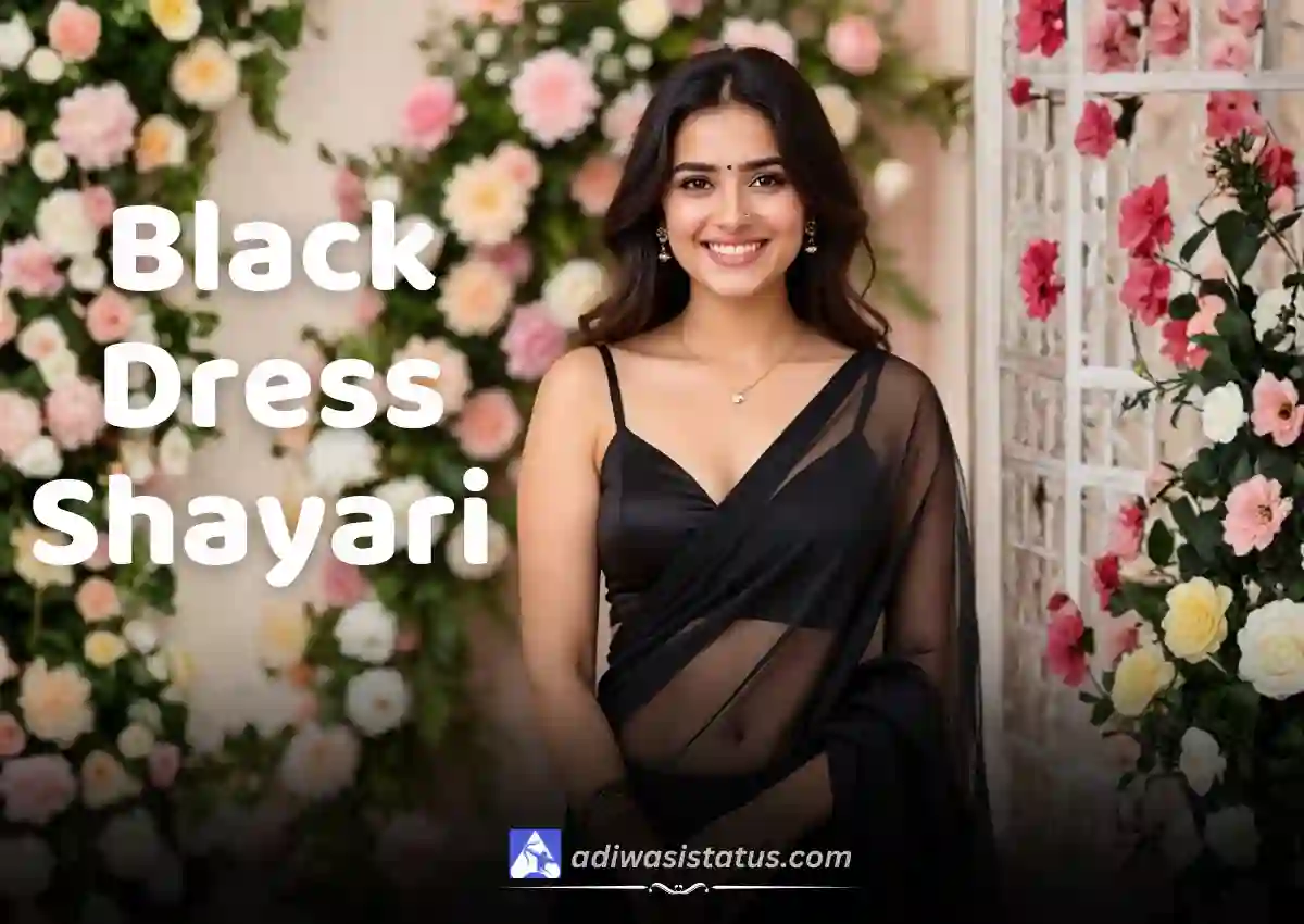 Black Dress and Suit Girl Shayari Status Quotes in Hindi